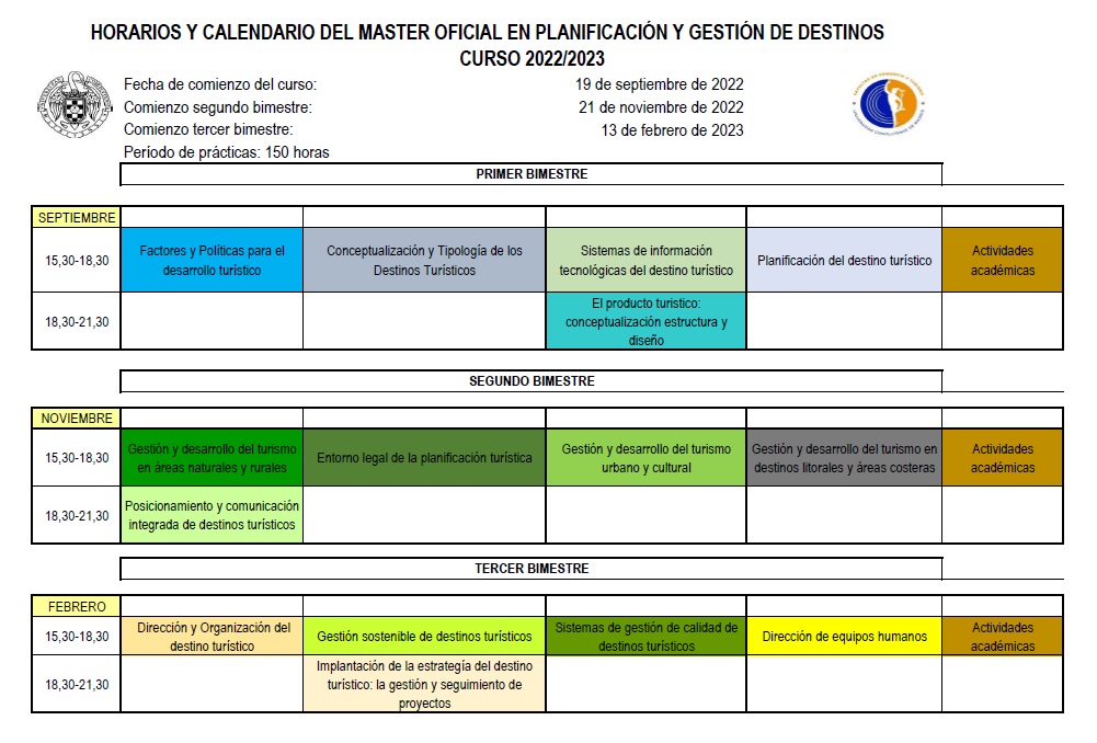 Ya tenemos horario y calendario